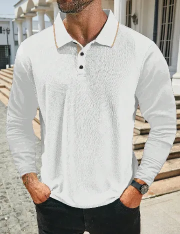 Bluza SHEIN Plus Size Men, alb