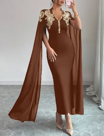 Rochie lunga SHEIN, maro