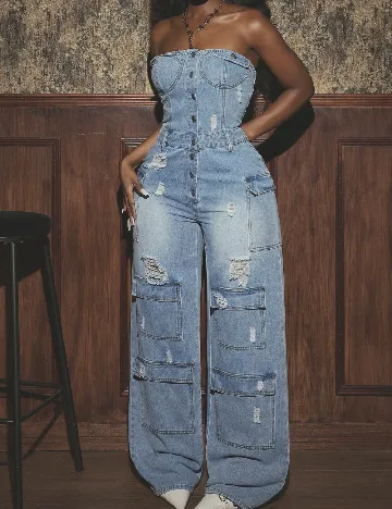 Salopeta SHEIN, albastru