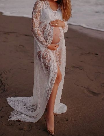 Kimono SHEIN Maternity, alb