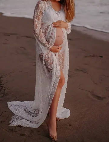 Kimono SHEIN Maternity, alb