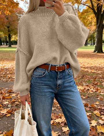 Pulover SHEIN CURVE, crem