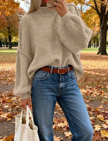 Pulover SHEIN CURVE, crem