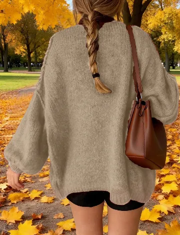 Pulover SHEIN CURVE, crem