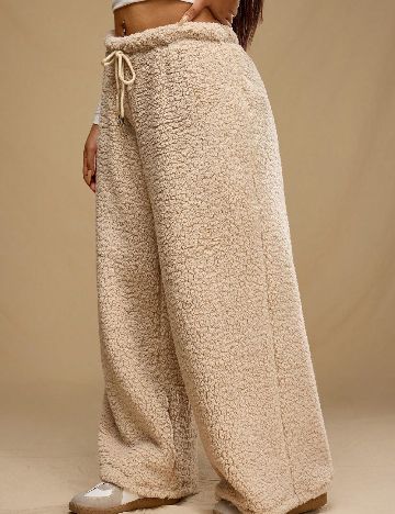 Pantaloni Forever 21 Curve, maro deschis