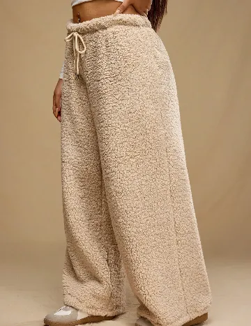 Pantaloni Forever 21 Curve, maro deschis