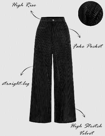 Pantaloni SHEIN, negru