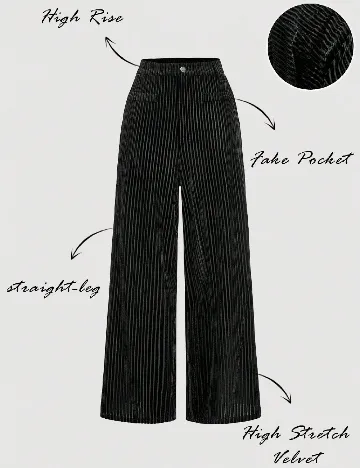 Pantaloni SHEIN, negru