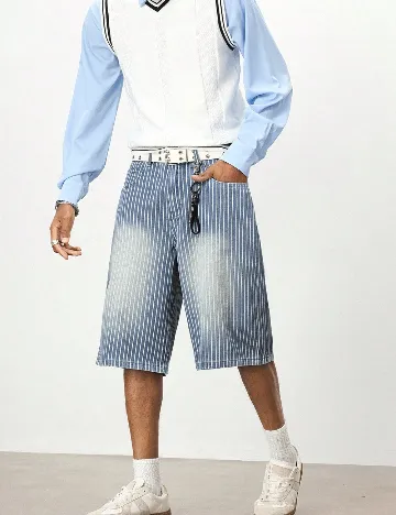 Pantaloni scurti Romwe, albastru