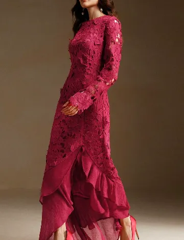 Rochie lunga Anewsta, roz