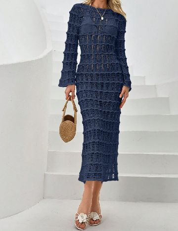 Rochie de plaja SHEIN, bleumarin