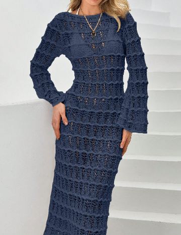 Rochie de plaja SHEIN, bleumarin