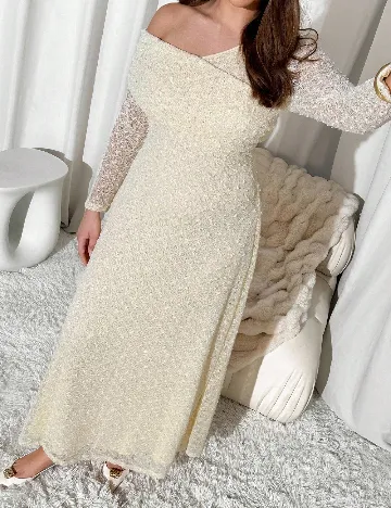 Rochie lunga SHEIN CURVE, galben deschis