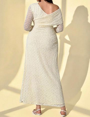 Rochie lunga SHEIN CURVE, galben deschis