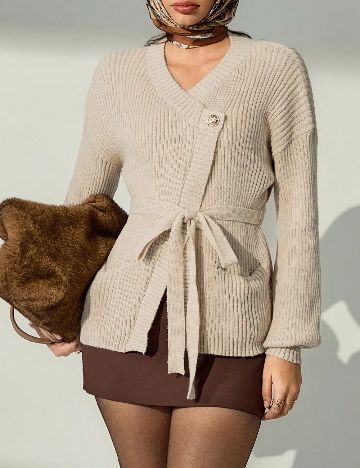 Cardigan SHEIN, crem