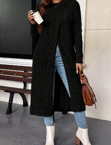 Pulover SHEIN CURVE, negru