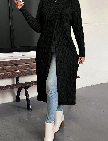 Pulover SHEIN CURVE, negru