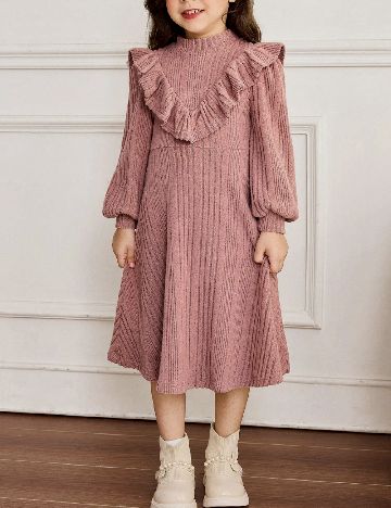 Rochie Shein Kids, roz pudra inchis