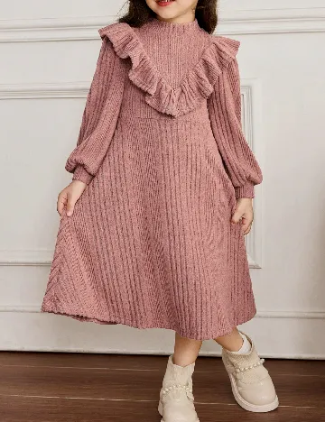 Rochie Shein Kids, roz pudra inchis