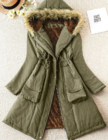 Geaca SHEIN CURVE, verde