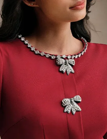 Rochie scurta Anewsta, rosu