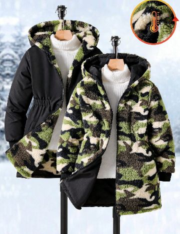 Geaca reversibila Shein Kids, negru