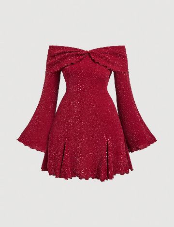 Rochie scurta SHEIN CURVE, rosu