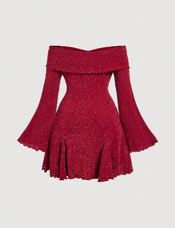 Rochie scurta SHEIN CURVE, rosu