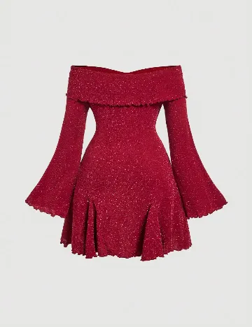 Rochie scurta SHEIN CURVE, rosu