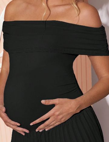 Rochie lunga SHEIN Maternity, negru