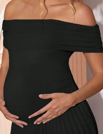 Rochie lunga SHEIN Maternity, negru