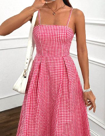 Rochie lunga SHEIN, alb/roz