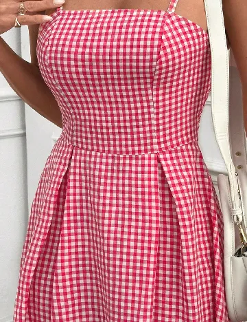 Rochie lunga SHEIN, alb/roz