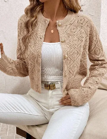 Cardigan SHEIN CURVE, crem