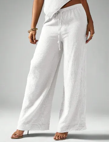 Pantaloni Missguided, alb