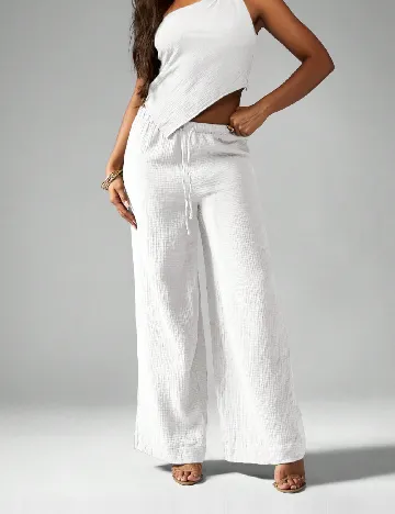 Pantaloni Missguided, alb