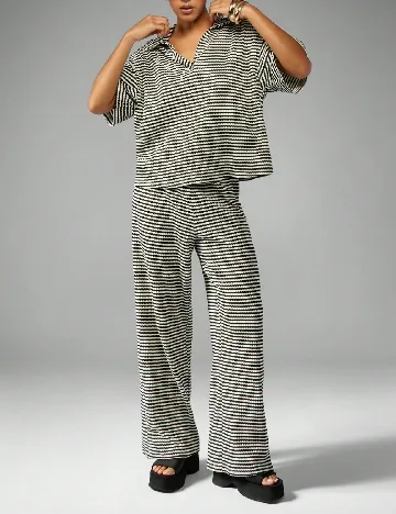 Compleu Missguided, ecru/negru