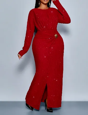 Rochie lunga SHEIN CURVE, rosu