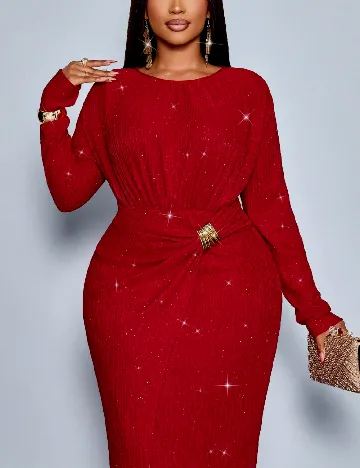 Rochie lunga SHEIN CURVE, rosu