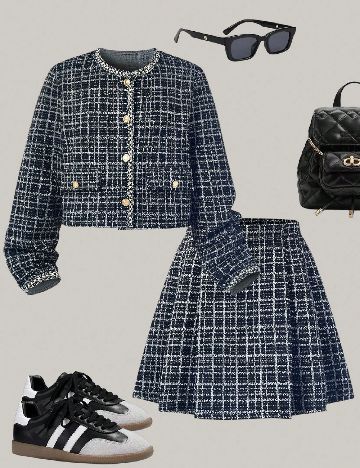 Compleu Shein Kids, negru/alb