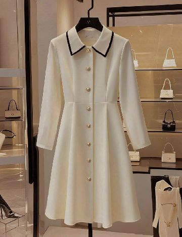 Rochie medie SHEIN, crem