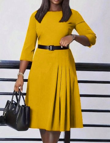 Rochie medie SHEIN, galben