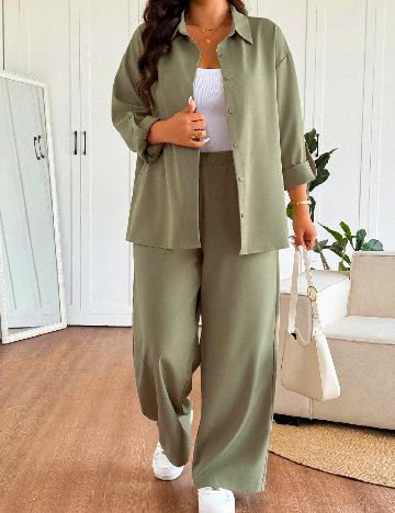 Compleu SHEIN CURVE, verde