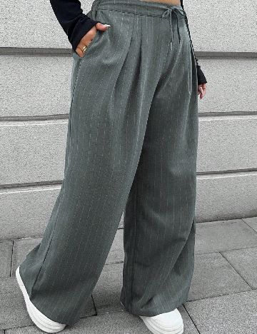 Pantaloni SHEIN CURVE, gri