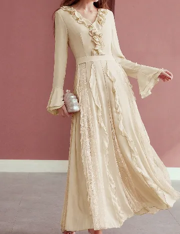 Rochie lunga SHEIN, crem