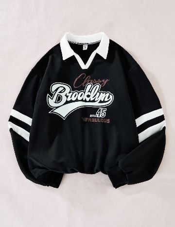 Bluza Shein Kids, negru