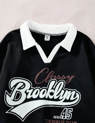 Bluza Shein Kids, negru