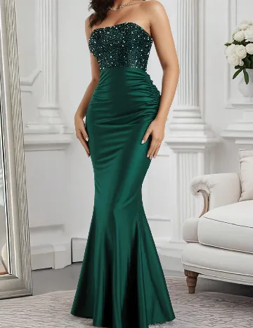 Rochie lunga Homeyee, verde