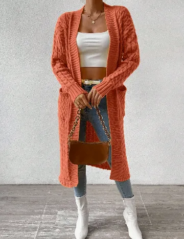 Cardigan SHEIN, portocaliu