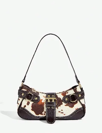 Geanta SHEIN, maro/alb